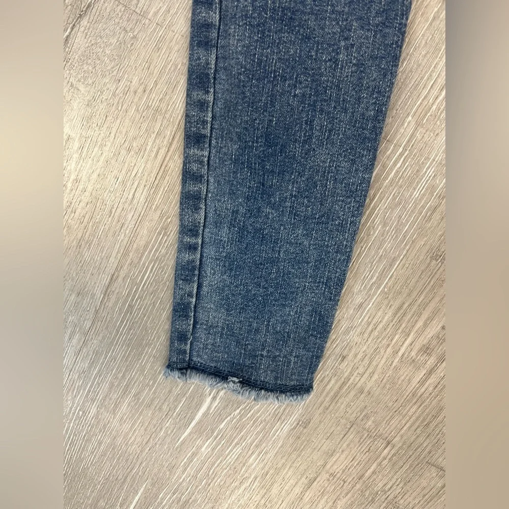 Gap Kids sz 10 Jegging Ankle High Rise Distressed Blue Jeans